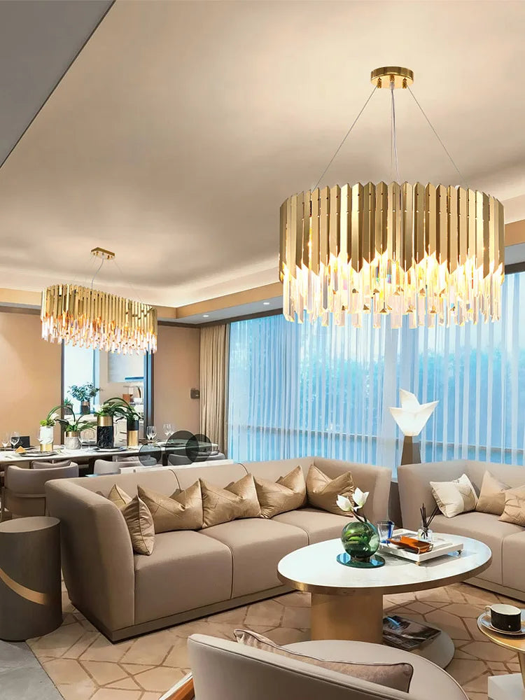 Nordic Modern Crystal Ceiling Chandelier LED Lights for Luxury Home Decor