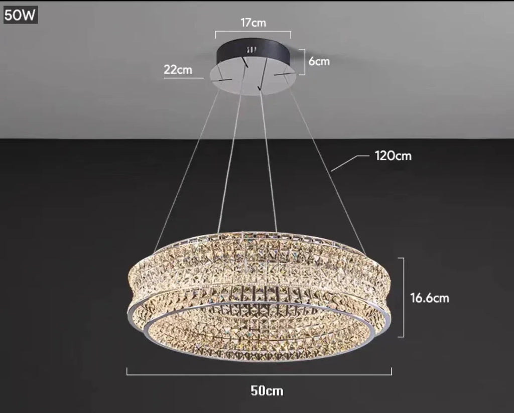 K9 Crystal Luxury Chandelier for Restaurant Bar Hotel LED Lamps