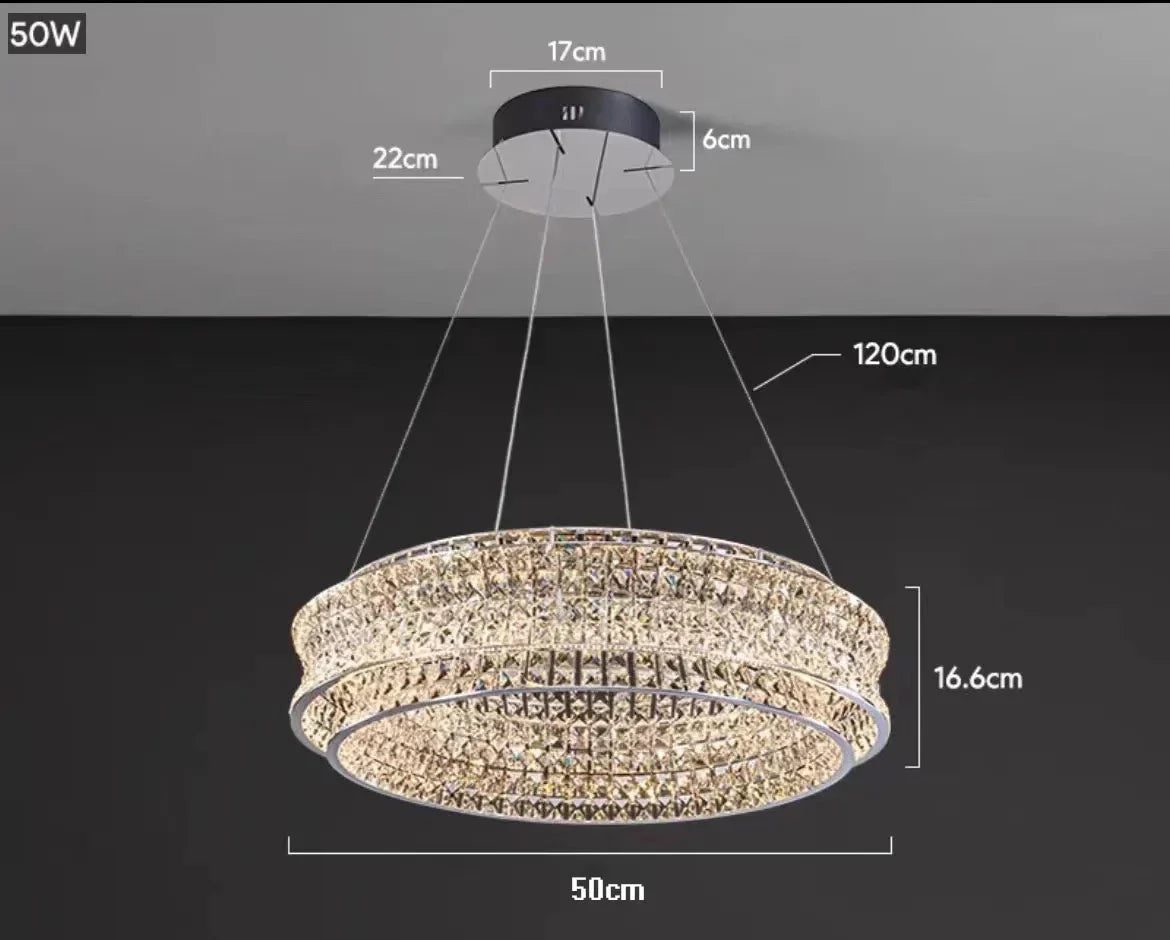 K9 Crystal Luxury Chandelier for Restaurant Bar Hotel LED Lamps