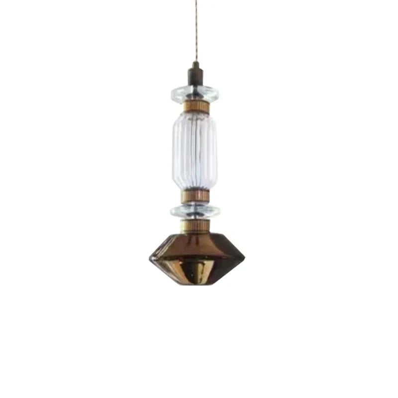 Amber Glass Pendant Light: Vintage American Style for Hotel Bedroom, Restaurant, Bar