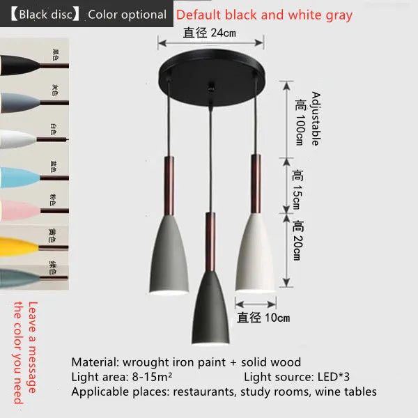 Nordic Minimalist 3 Pendant Lighting for Dining Table Kitchen Island