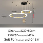 Circle Ring Pendant Light Chandelier Modern Living Room Bedroom Lamps Ceiling Luminaire