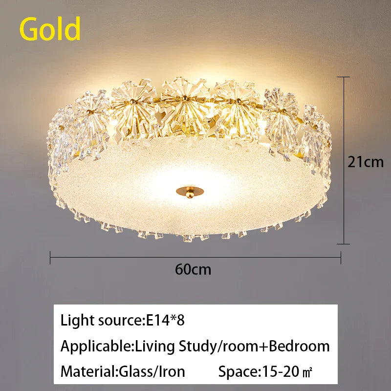 Crystal Glass Maple Leaf Ceiling Chandelier for Modern Luxury Minimalist Living Room