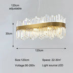 Shiny Crystal Chandelier Dimmable LED Luxury Ceiling Light
