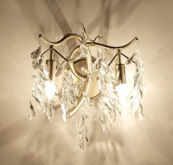 Crystal LED Wall Light Sconces for Living Room Bedroom, Modern Interior Wall Lamp
