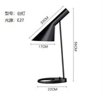 Arne Jacobsen Corner Floor Lamp Black White LED Modern Living Room Decor