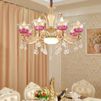 Flower Candle Villa Chandelier for Luxury Living and Dining Rooms