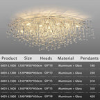Teardrop Crystal Ceiling Chandelier - Modern Luxury Branch Crystal Chandeliers