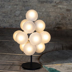 Glass Bubble Floor Lamp: Modern Nordic LED Lighting for Living Room and Bedroom