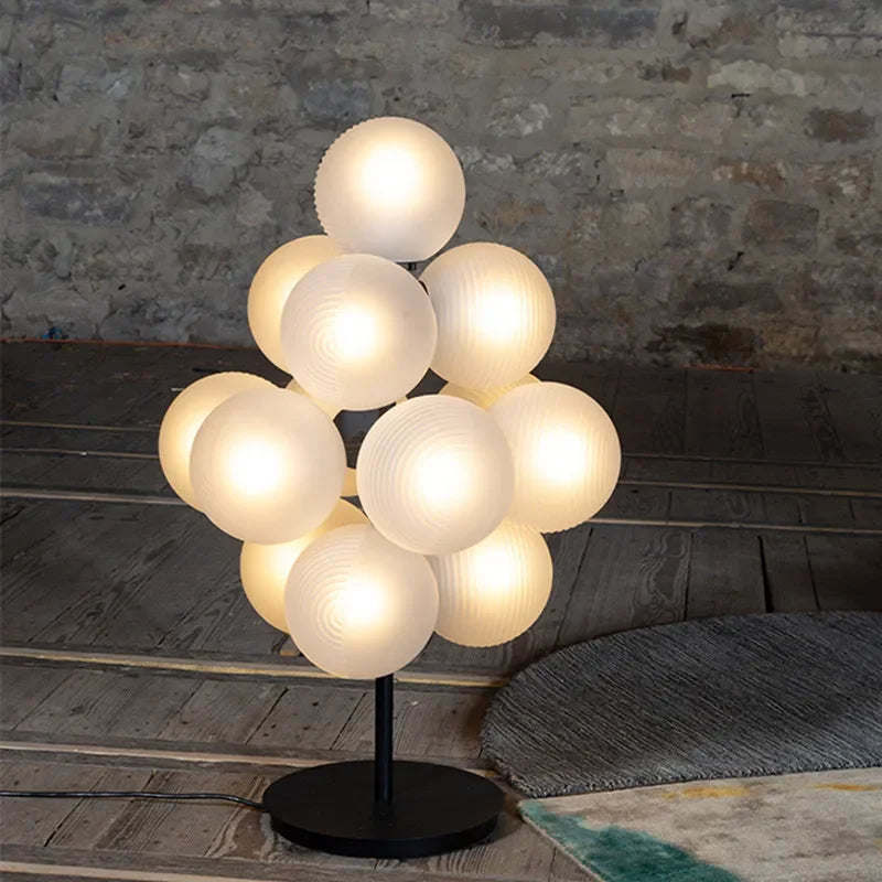 Glass Bubble Floor Lamp: Modern Nordic LED Lighting for Living Room and Bedroom