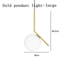 Glass Ball LED Chandelier Light Lamparas Bedside Night Light Decor