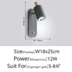 Rotatable Macaron Wall Sconce with Switch - Modern Nordic Design for Home Lighting