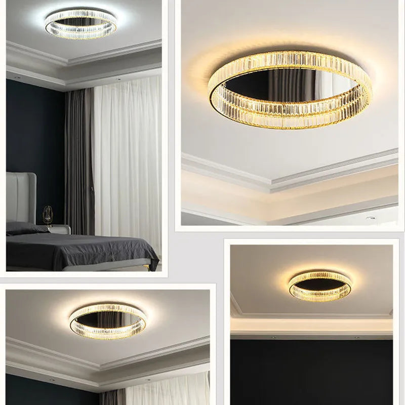 Crystal LED Ceiling Chandeliers: Modern Living Room Dining Room Pendant Lamp