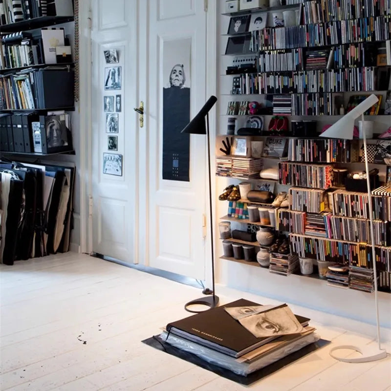 Scandinavian AJ Lamp Replica Floor Lamp Black White Bedroom Living Room