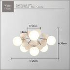 Frost Glass Ceiling Chandelier for Home Indoor Lighting