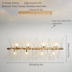 Dandelion Art Crystal Chandelier: Nordic Modern Luxury for Living Room & Restaurant