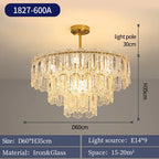 Romantic Glass Chandelier Luxury Ceiling Pendant Light Fixture