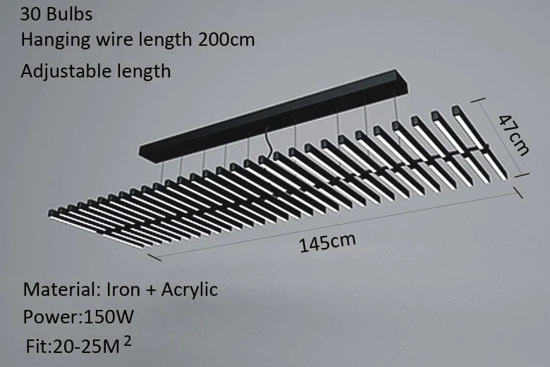 LED Chandelier: Modern Art Pendant Light for Living/Dining Room, Office, Bar