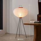 Rice Paper Floor Lamp Tripod Stand Ambient Light Living Room Decor