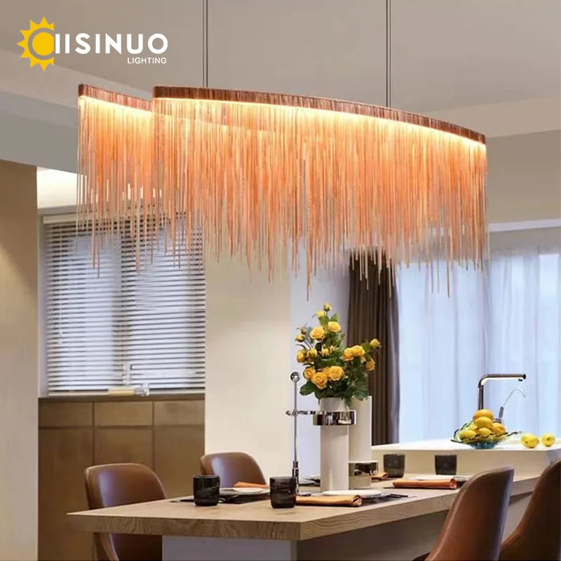 Retro Hanging Chain Chandelier for Restaurant Decor