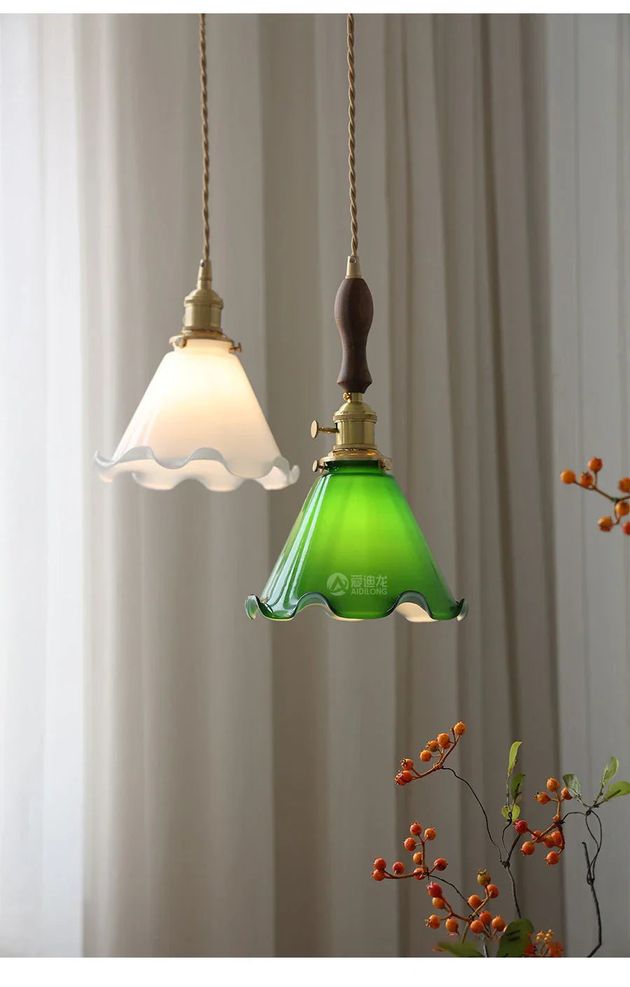 Scandinavian Brass Chandelier: Modern Luxury Glass Hanging Lamp for Dining Table & Bedside