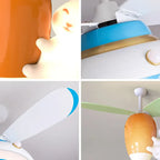 Rabbit Carrot Ceiling Fan: Fun Kids' Room Lighting for Home