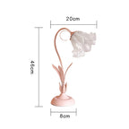 Pink Flower LED Table Lamp - Modern Princess Girl Bedroom Decor