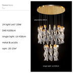 Nordic Acrylic LED Dimmable Chandelier Modern Luxury Foyer Pendant Lighting