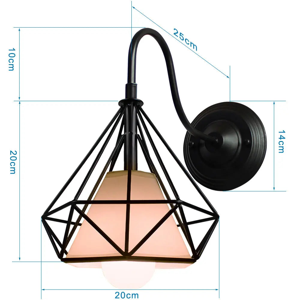 Vintage Cage Guard Wall Sconce Fixture for Modern Indoor Lighting