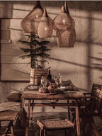 Rattan LED Ceiling Chandelier for Kitchen Island, Shop & Home Decor