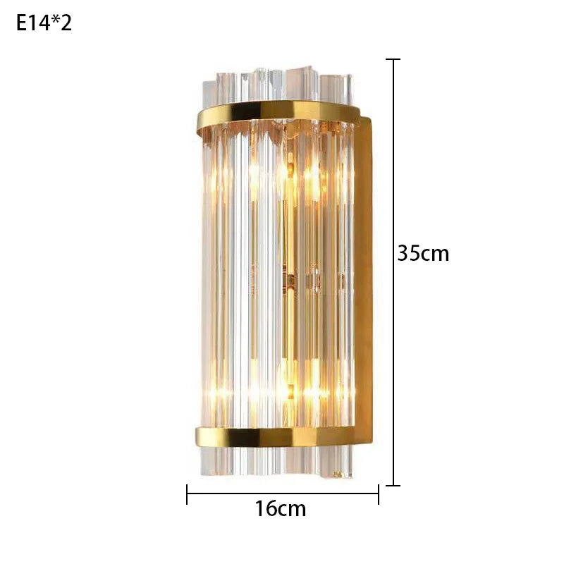 Crystal Luxury Wall Lamp for Modern Bedroom, Living Room, Staircase - LED Indoor Lighting