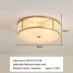 Crystal LED Ceiling Lamp for Luxury Living Room and Bedroom Lighting