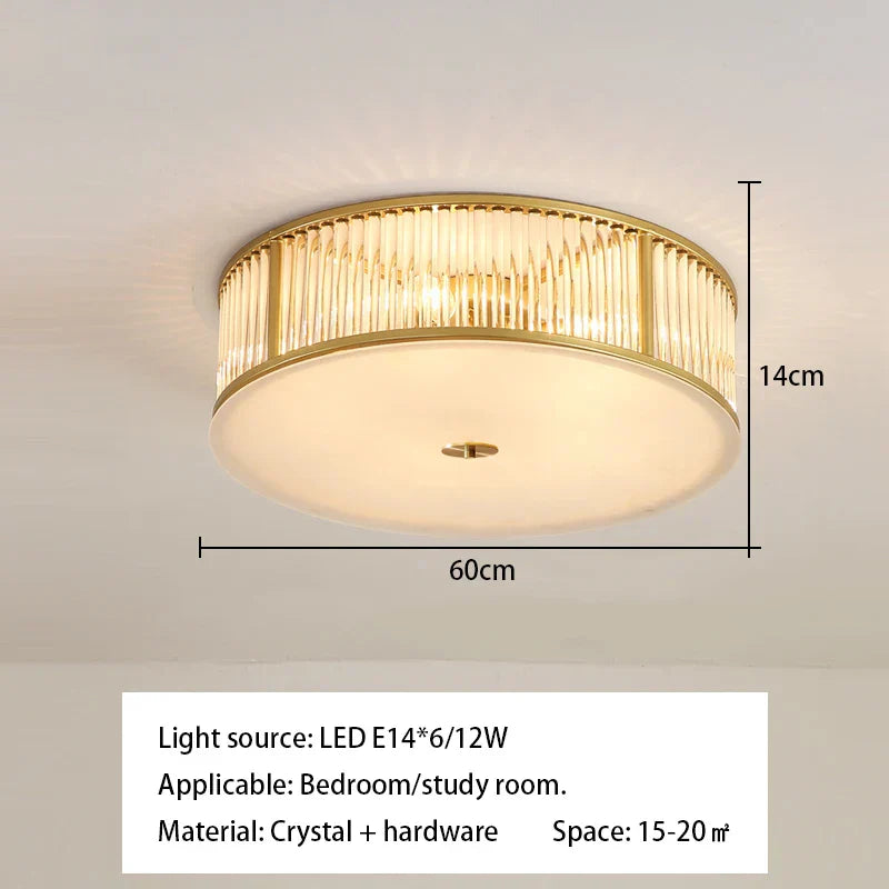 Crystal LED Ceiling Lamp for Luxury Living Room and Bedroom Lighting