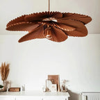 Wabi Sabi Fan Chandelier Pendant Light: Japanese Inspired Handmade Retro Leaves Design
