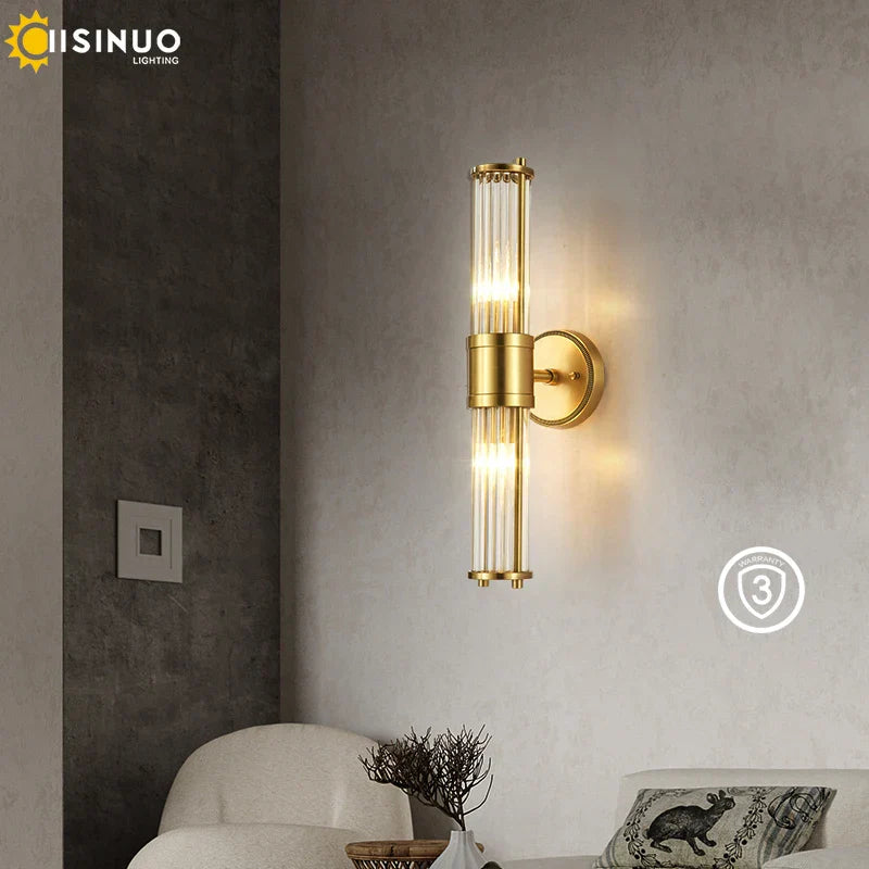 Copper Indoor Wall Sconce Light for Bedroom Living Room Hallway