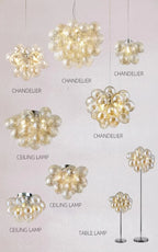 Modern Colour Bubble Chandelier for Living Room Bedroom Decor, Industrial Pendant Lighting