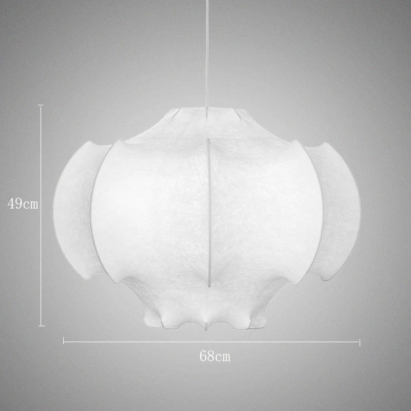 Viscontea Silk Pendant Light: Designer Italian Lamp for Living Room, Bedroom, Kitchen & Dining