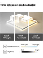 Nordic Square Ceiling Lamp - Modern Master Bedroom Lighting