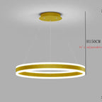 Modern Black Ring LED Chandelier for Home Decor Lighting