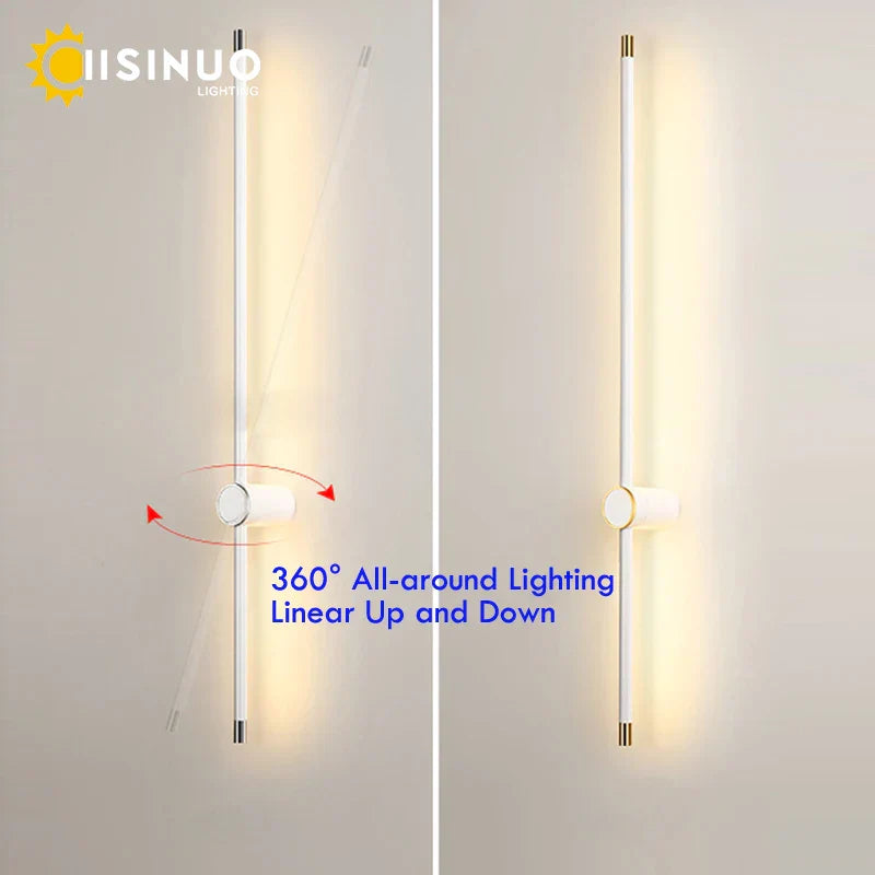 Rotatable Long Wall Sconces for Indoor Living Room Hallway Bathroom Decor