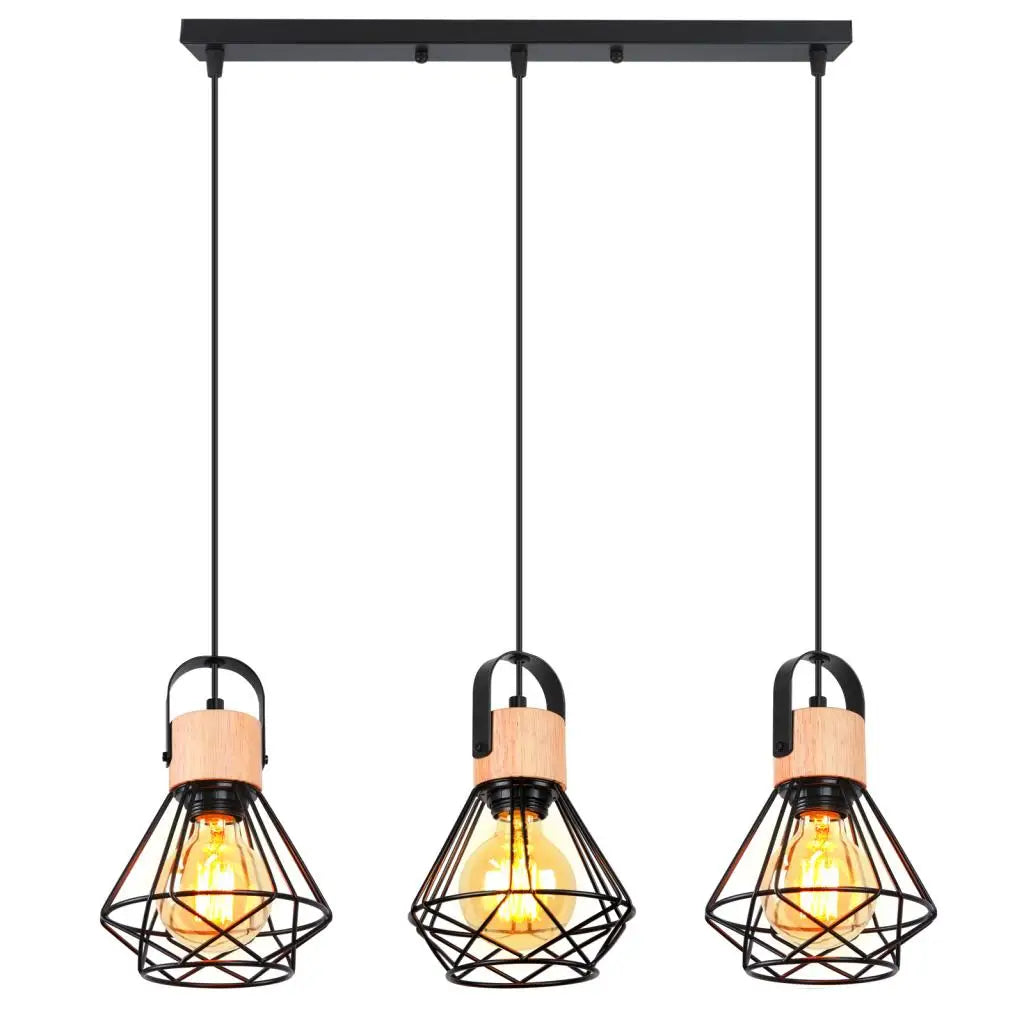 Modern Wood Pendant Light Fixture for Living Dining Kitchen Bedroom