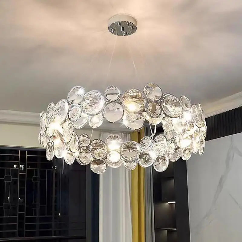 Luxury Crystal Chandelier LED Pendant Light for Modern Living Room