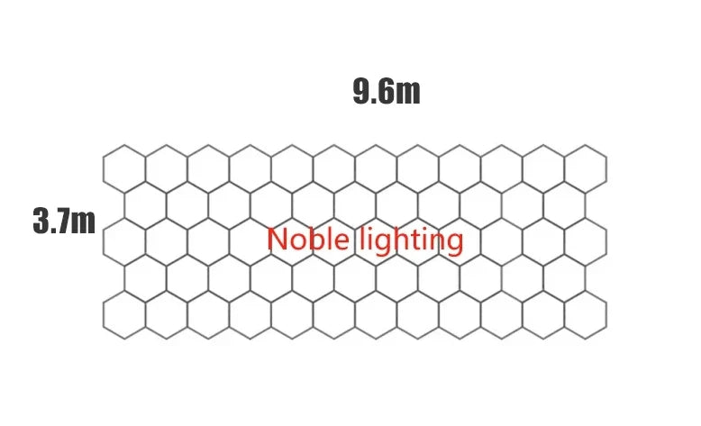 Honeycomb LED Car Detailing Ceiling Light - Customized Hexagon Design for Showroom