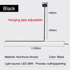 Modern Black Led Pendant Chandelier for Home Decor & Lighting