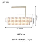 LED Chandelier: Luxe Fingerprint Design for Living Room, Bedroom, Hotel Lobby