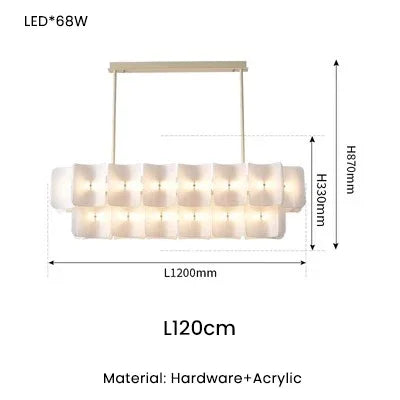 LED Chandelier: Luxe Fingerprint Design for Living Room, Bedroom, Hotel Lobby