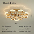 Circle Ring LED Ceiling Light - Modern Minimalist Luxury Acrylic Bedroom Lighting Fixtures