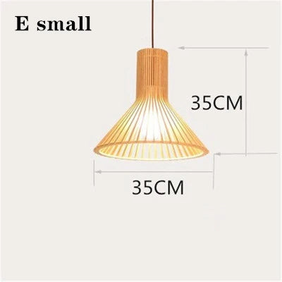 Wooden Birdcage Pendant Lamp: E27 Indoor LED Lighting for Dining Room & Bar