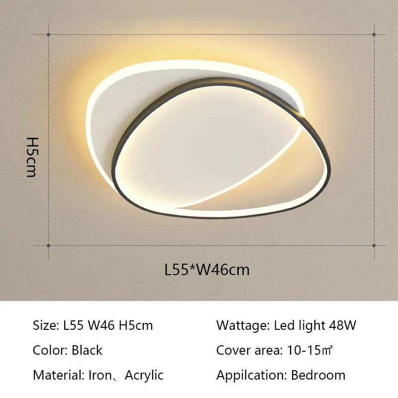 LED Ceiling Lights: Modern Round Lamps for Bedroom, Living Room, Study - Indoor Lighting Fixtures