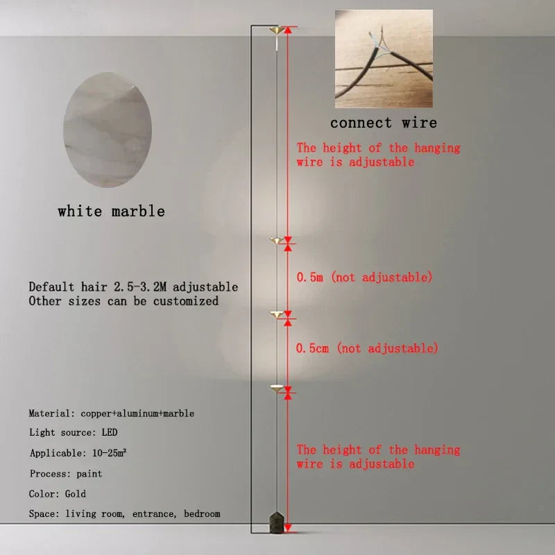 Modern Minimalist LED Floor Lamp for Living Room with Wall Mount Fixture